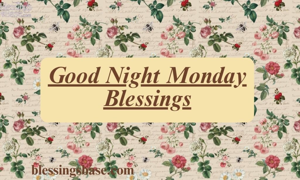Good Night Monday Blessings