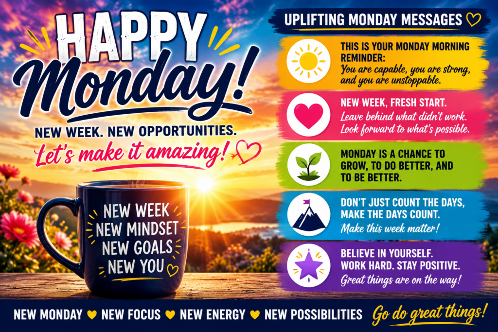 What are some uplifting Monday messages? 