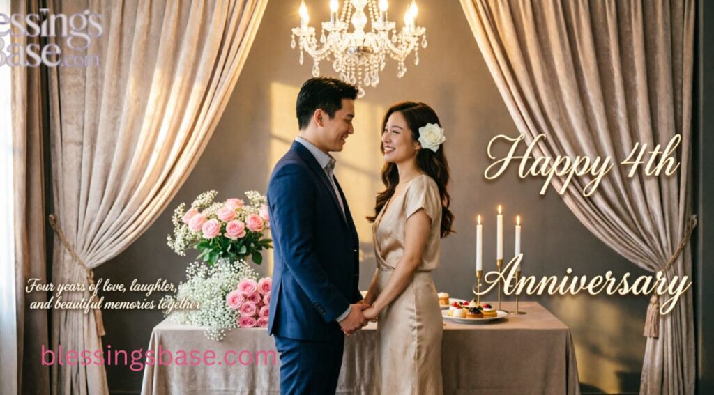 Romantic 4th Anniversary Wishes for Husband