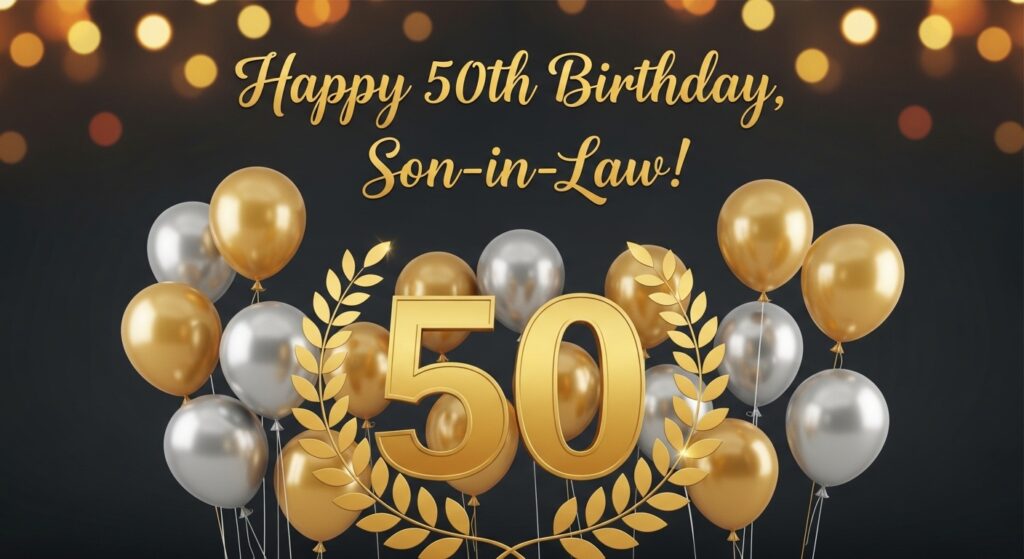 Birthday Wishes for Your Son-in-Law on Milestone Birthdays (50th)