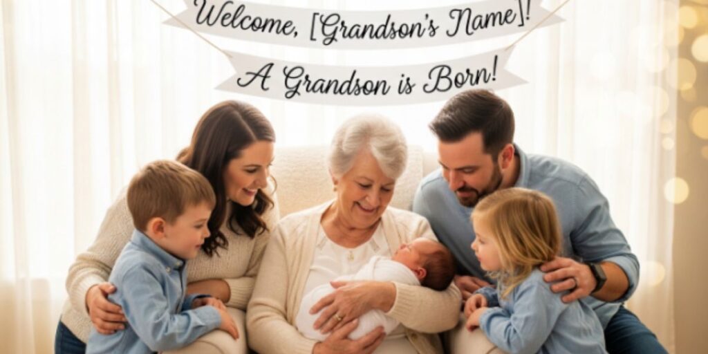 Grandson Birth Announcement and Welcome Messages