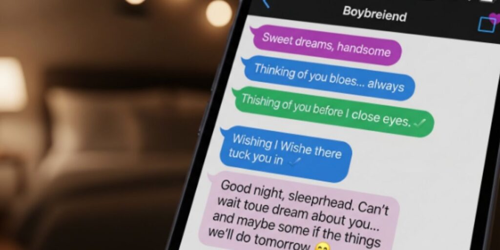 Flirty Good Night Texts for Boyfriend