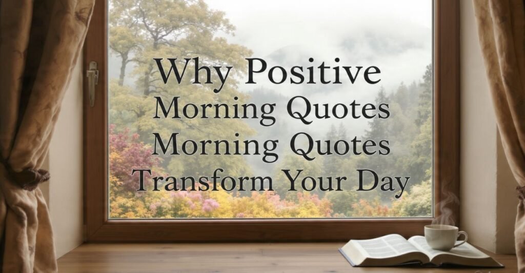 Why Positive Morning Quotes Transform Your Day