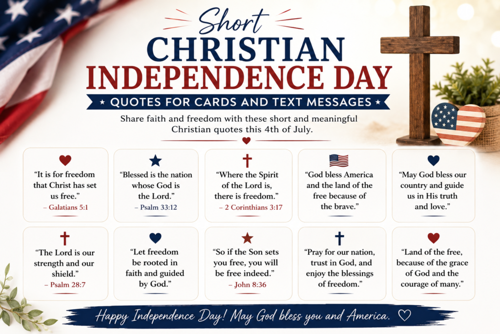 Short Christian Independence Day Quotes