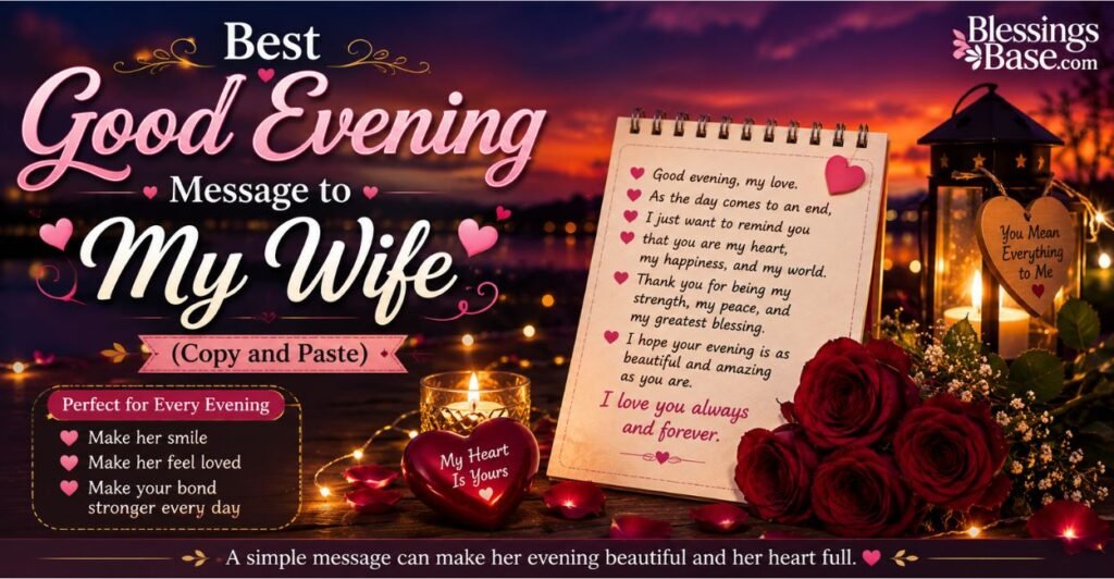 Best Good Evening Message to My Wife (Copy and Paste)
