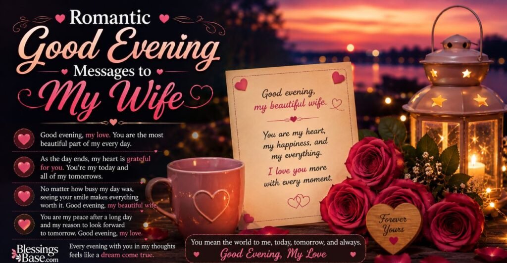 Romantic Good Evening Messages to My Wife