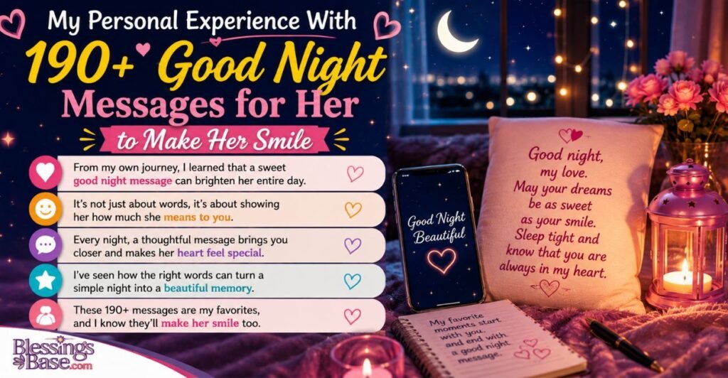 My Personal Experience With 190+ Good Night Messages for Her to Make Her Smile