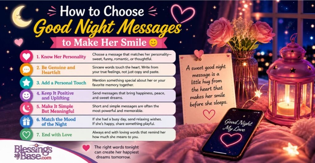 How to Choose Good Night Messages to Make Her Smile