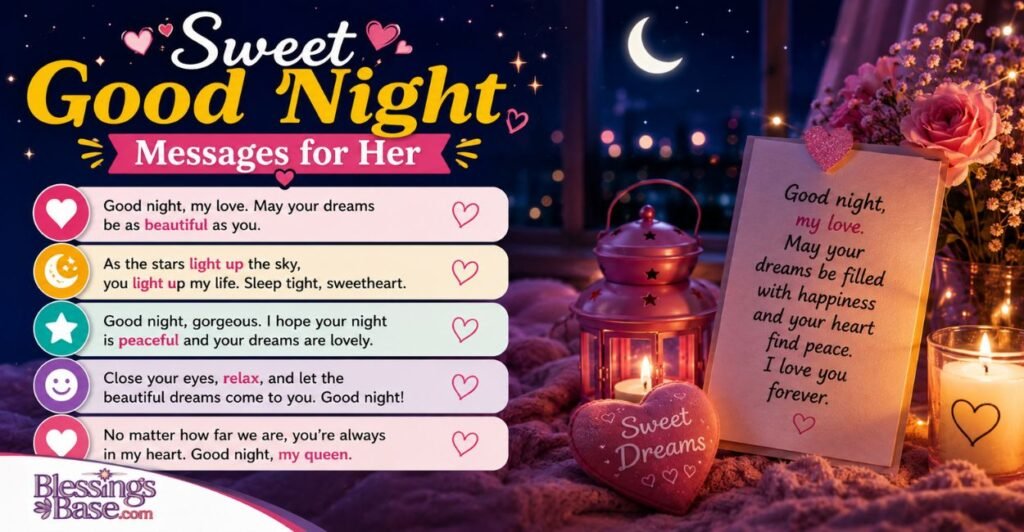 Sweet Good Night Messages for Her