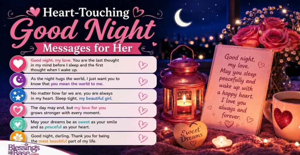Heart-Touching Good Night Messages for Her