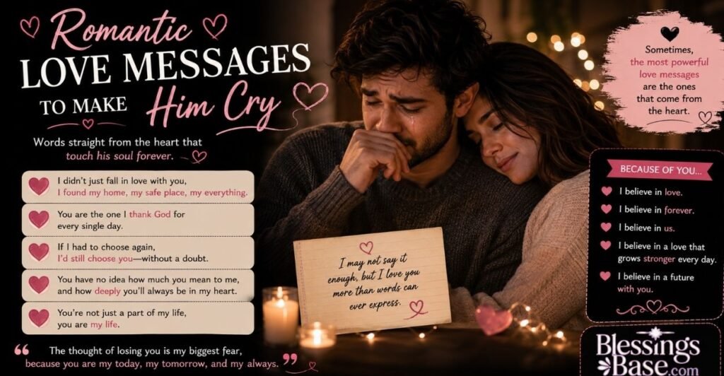 Romantic Love Messages to Make Him Cry