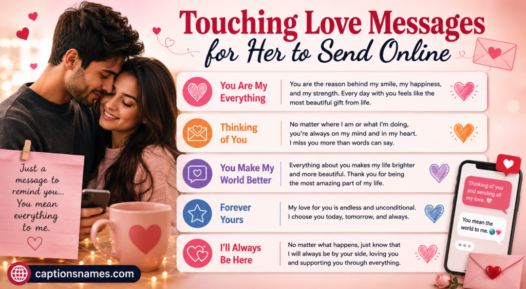 Touching Love Messages for Her to Send Online