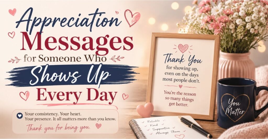 Appreciation Messages for Someone Who Shows Up Every Day