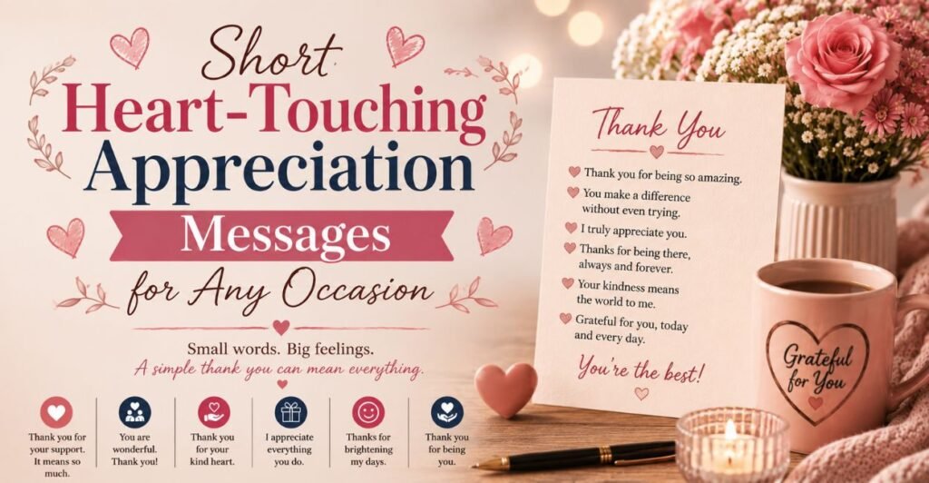 Short Heart-Touching Appreciation Messages for Any Occasion