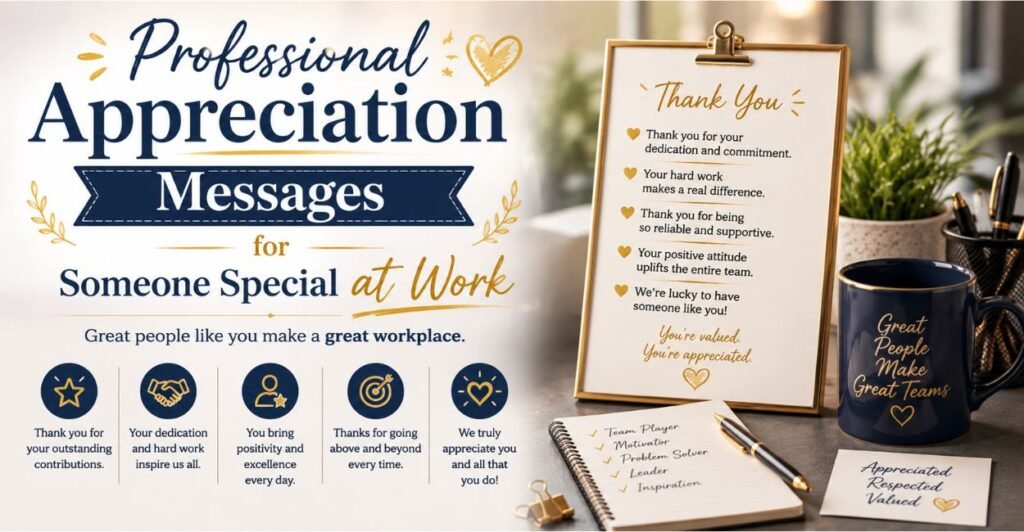 Professional Appreciation Messages for Someone Special at Work