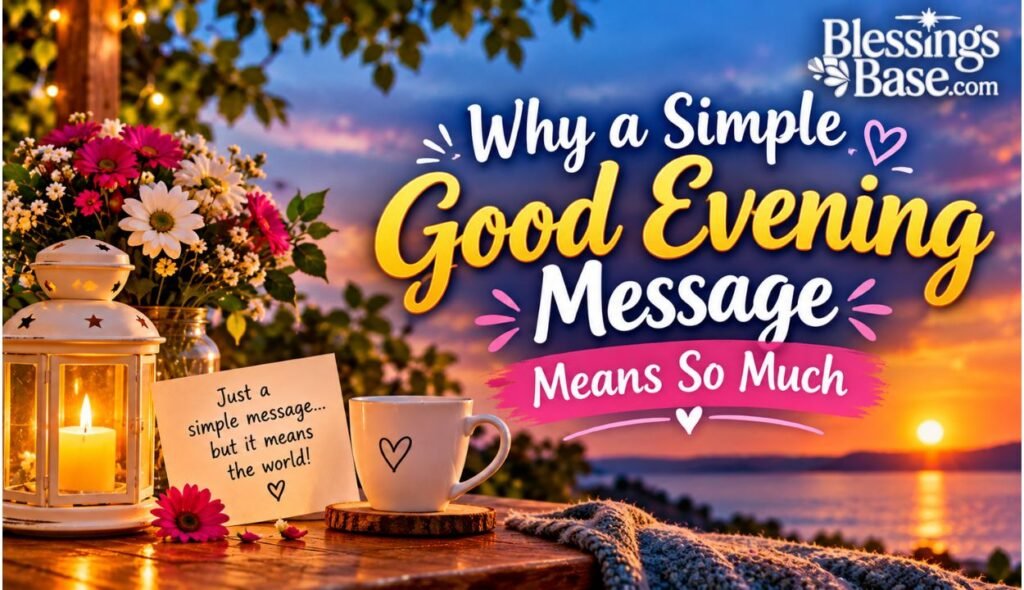 Why a Simple Good Evening Message Means So Much