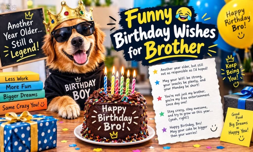 Funny Birthday Wishes for Brother 😂🎂
