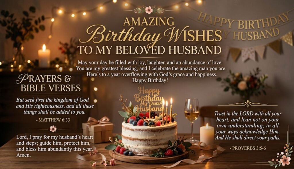 Amazing Birthday Wishes to My Husband and Prayers with Bible Verses