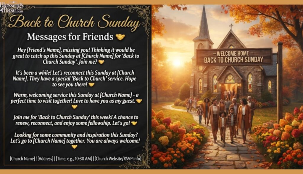 Back to Church Sunday Messages for Friends 🤝