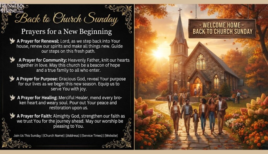 Back to Church Sunday Prayers for a New Beginning 🙏