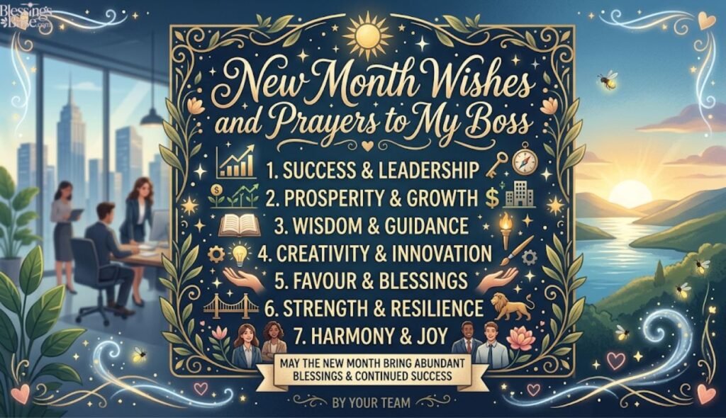 💼 New Month Wishes and Prayers to My Boss