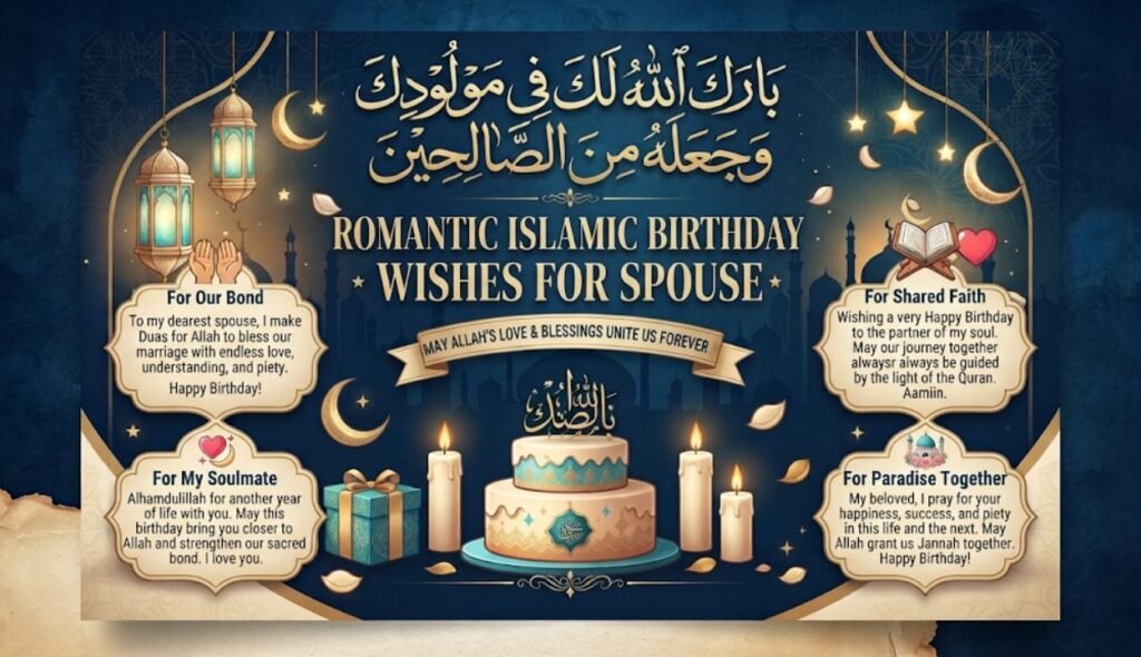 💕 Romantic Islamic Birthday Wishes for Spouse