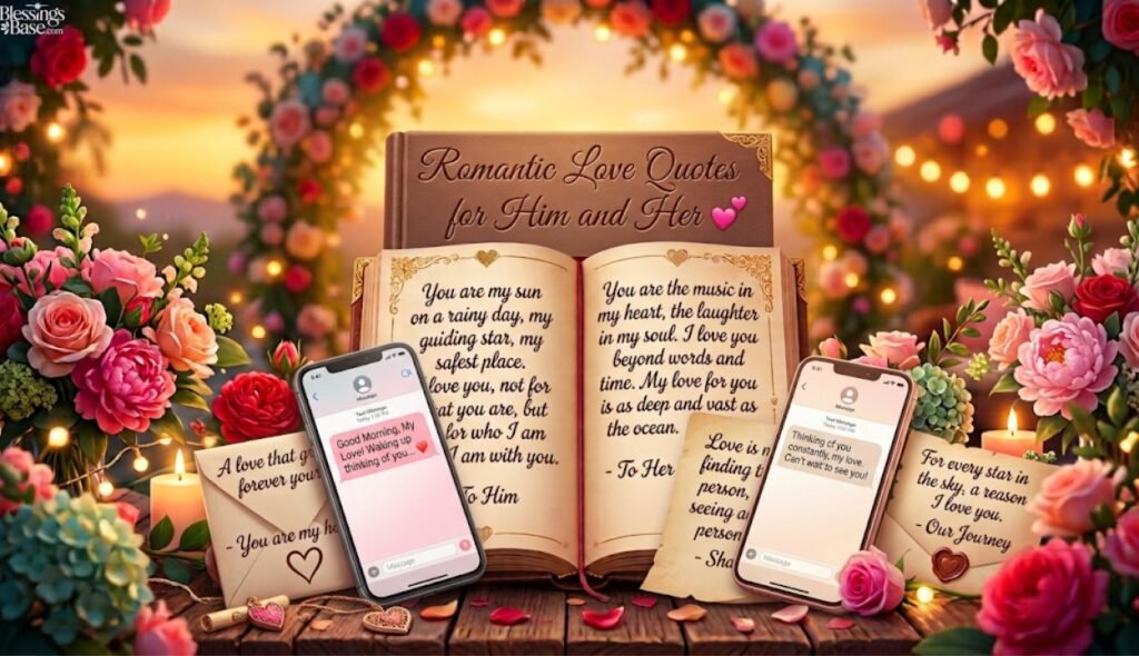 Romantic Love Quotes for Him and Her 💞