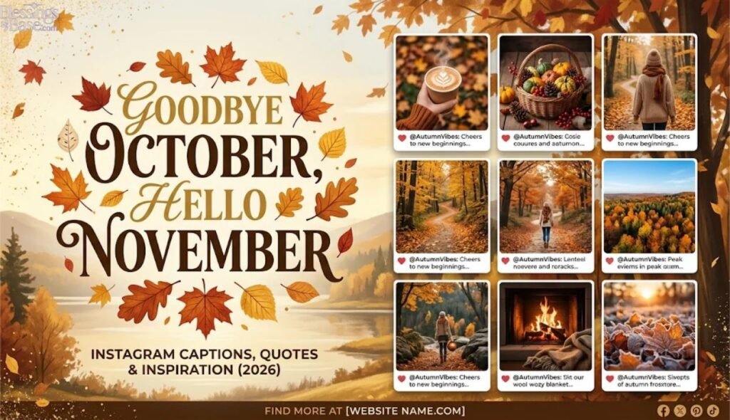 💬 Best Goodbye October, Hello November Quotes for 2026