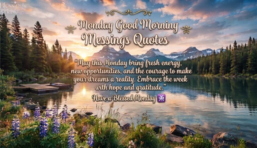 💬 Monday Good Morning Blessings Quotes
