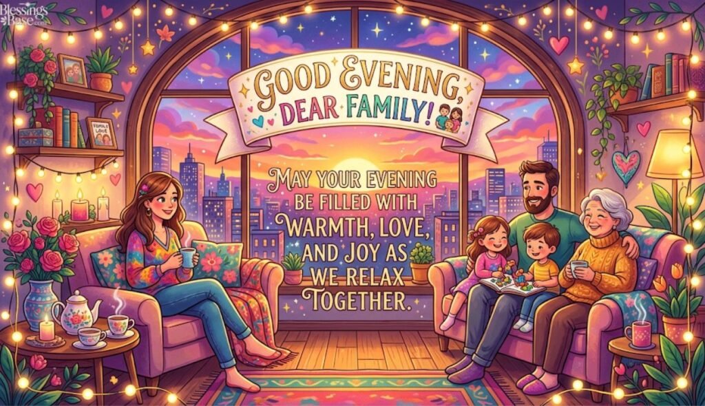 👨‍👩‍👧‍👦 Good Evening Messages for Family