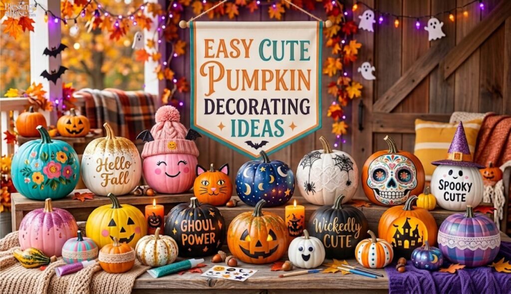 🎨 Easy Cute Pumpkin Decorating Ideas