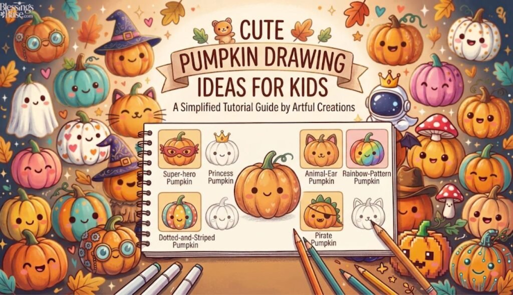 🧸 Cute Pumpkin Drawing Ideas for Kids