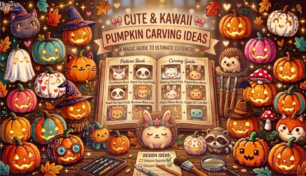 🎀 Cute & Kawaii Pumpkin Carving Ideas