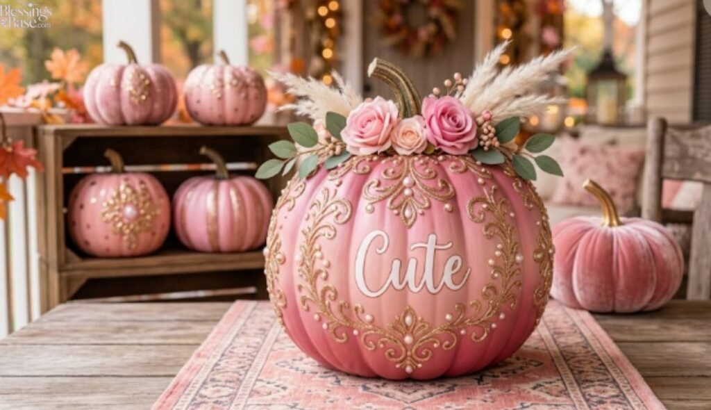 🏡 Cute Pink Pumpkin Decorating Ideas