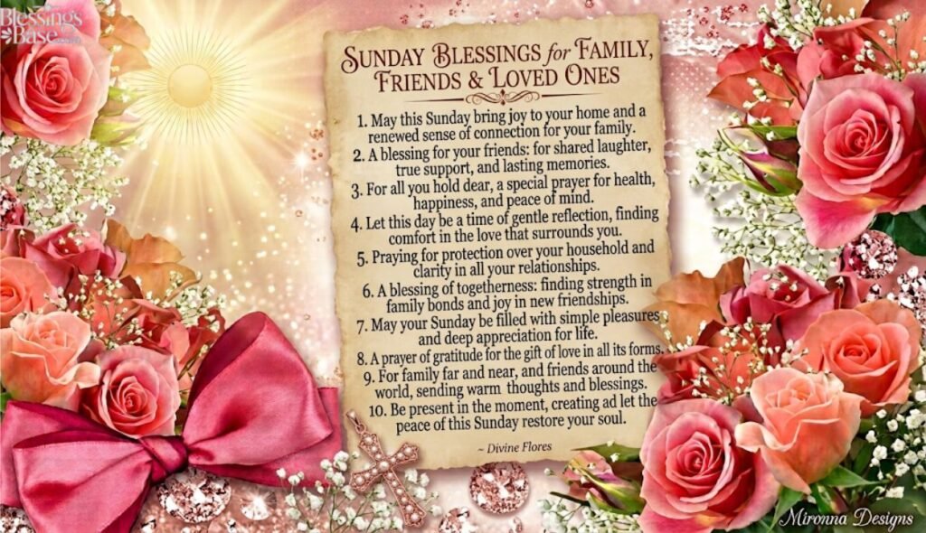 👨‍👩‍👧 Sunday Blessings for Family, Friends and Loved Ones