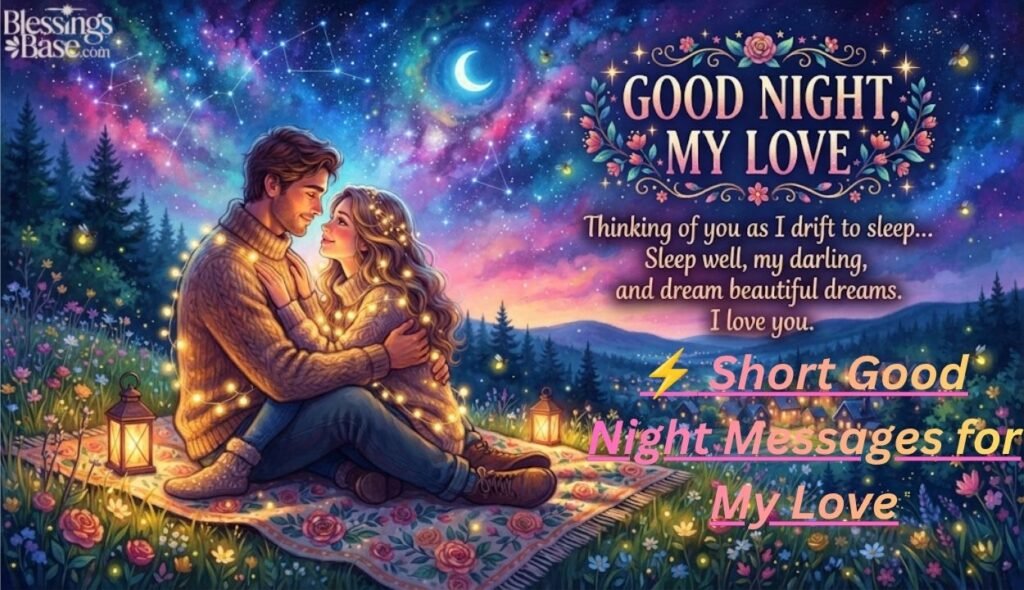 ⚡ Short Good Night Messages for My Love