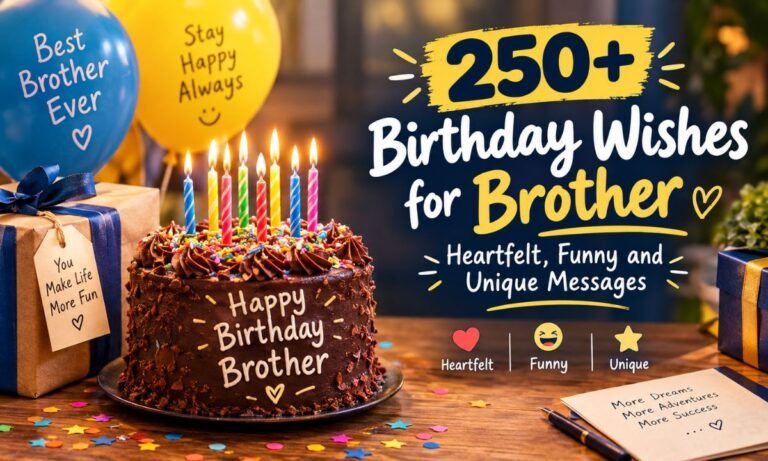 250+ Birthday Wishes for Brother: Heartfelt,